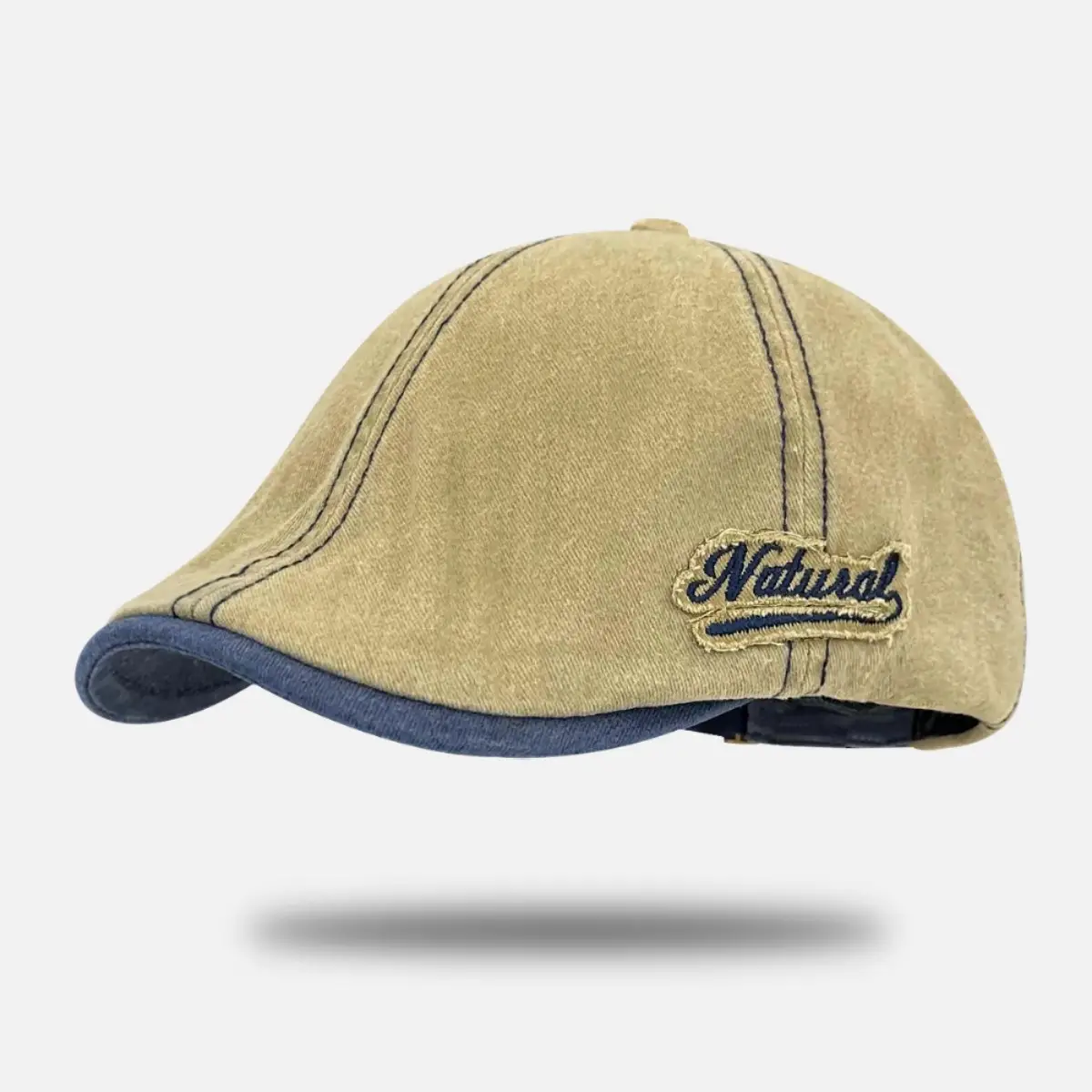 Washed Denim Japanese Face-Slimming Cap for Women - Image 9