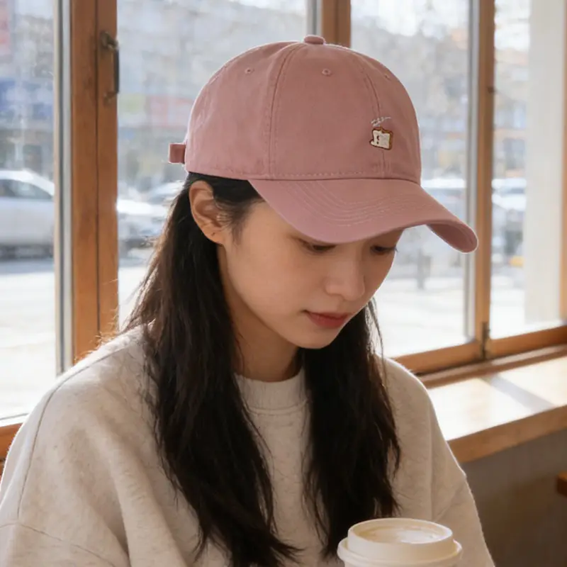 Women Pink Baseball Cap with Embroidered Logo 2025 - Image 9