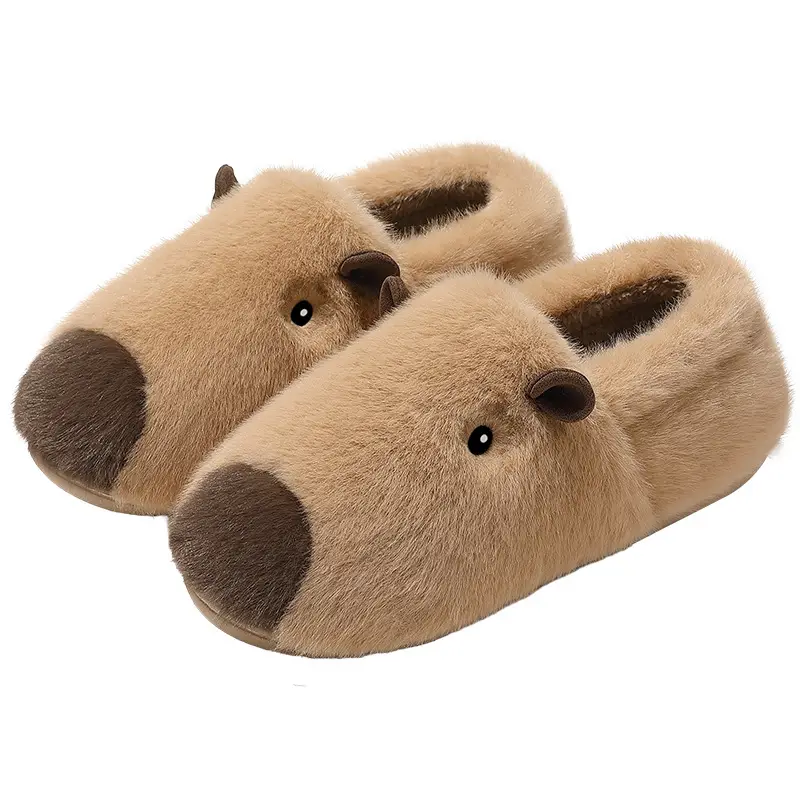 Cartoon Cute Cotton Slippers for Women Winter Warm Wool Slippers Autumn and Winter Indoor Home Non-Slip Couple Cotton Slippers for Men Wholesale - Image 7