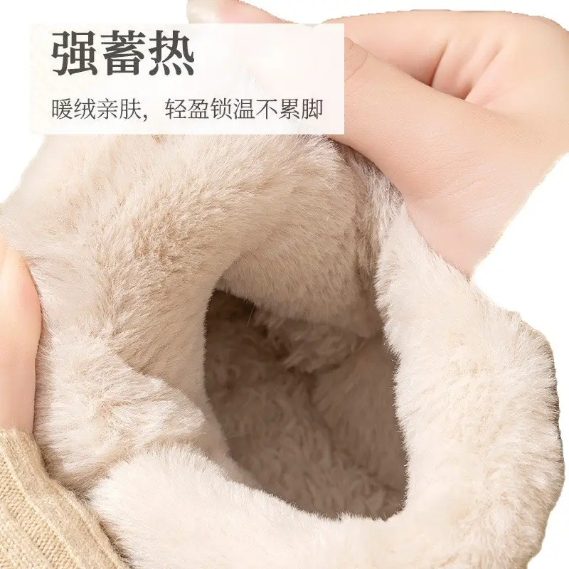 Women's Winter 2025 New Style Indoor and Home Velvet Warm Thick-Soled Non-Slip Cotton Slippers for Women's Outer Wear - Image 10
