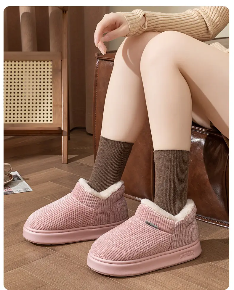 Women's Winter 2025 New Style Indoor and Home Velvet Warm Thick-Soled Non-Slip Cotton Slippers for Women's Outer Wear — feature 19