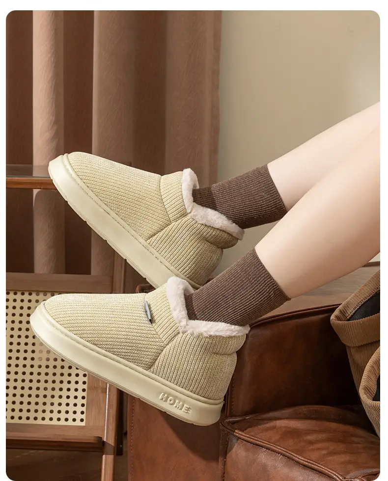 Women's Winter 2025 New Style Indoor and Home Velvet Warm Thick-Soled Non-Slip Cotton Slippers for Women's Outer Wear — feature 20