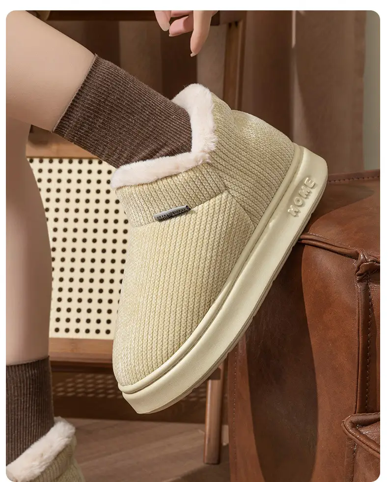Women's Winter 2025 New Style Indoor and Home Velvet Warm Thick-Soled Non-Slip Cotton Slippers for Women's Outer Wear — feature 22