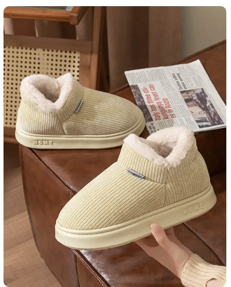 Women's Winter 2025 New Style Indoor and Home Velvet Warm Thick-Soled Non-Slip Cotton Slippers for Women's Outer Wear — feature 23