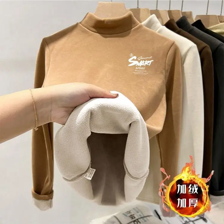Children Velvet Turtleneck Shirt Medium to XL — feature 10