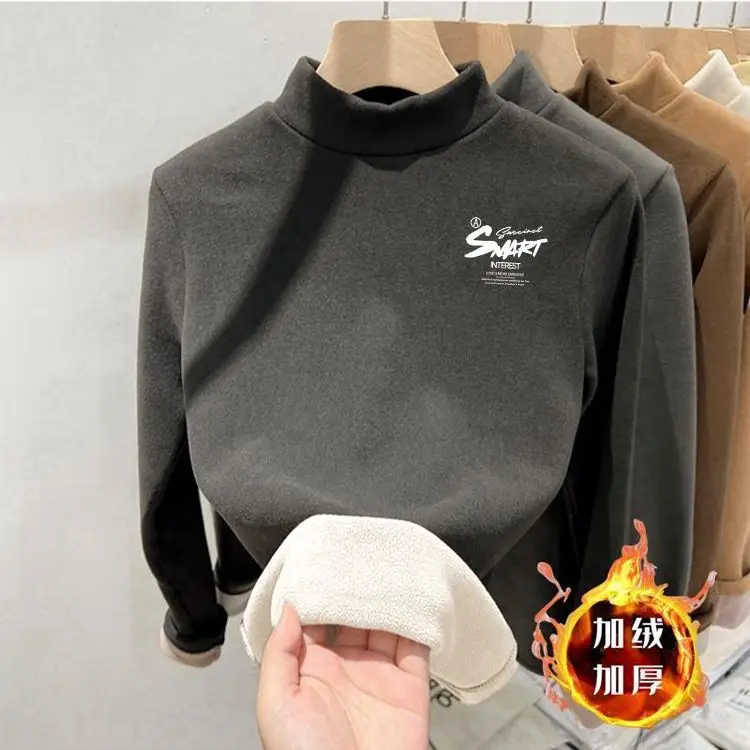Children Velvet Turtleneck Shirt Medium to XL — feature 12