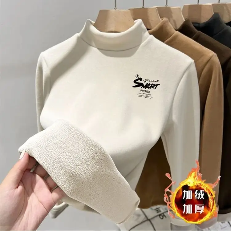 Children Velvet Turtleneck Shirt Medium to XL — feature 4