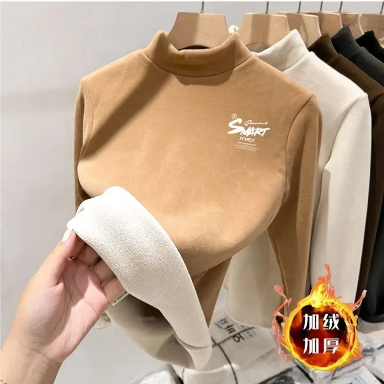Children Velvet Turtleneck Shirt Medium to XL — feature 8