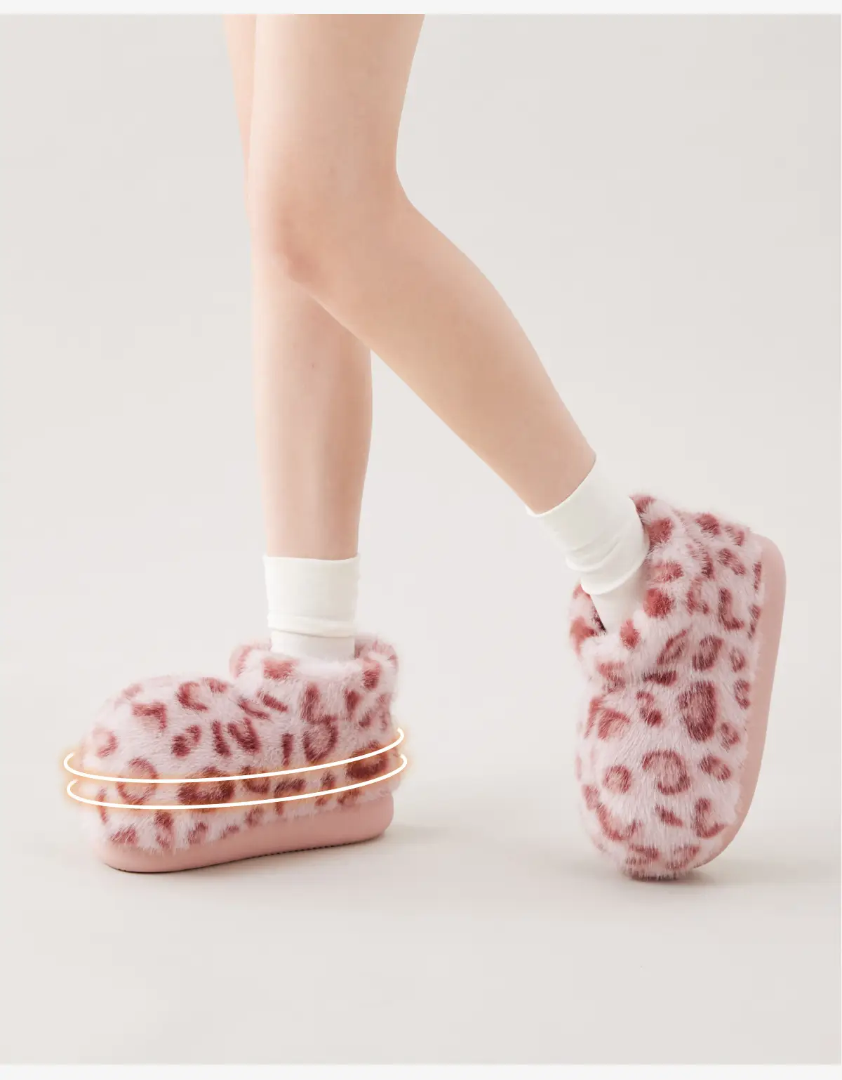 Indoor Leopard Print Cotton Slippers for Women — feature 13