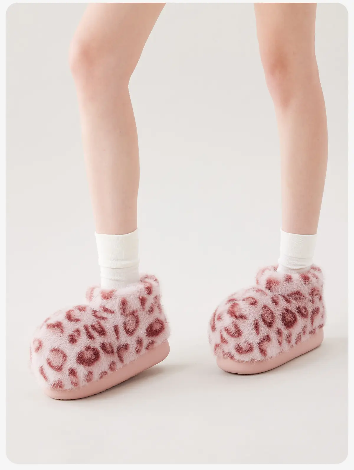 Indoor Leopard Print Cotton Slippers for Women — feature 9
