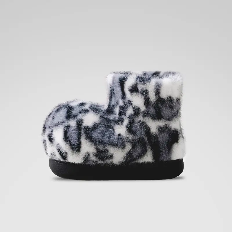 Indoor Leopard Print Cotton Slippers for Women
