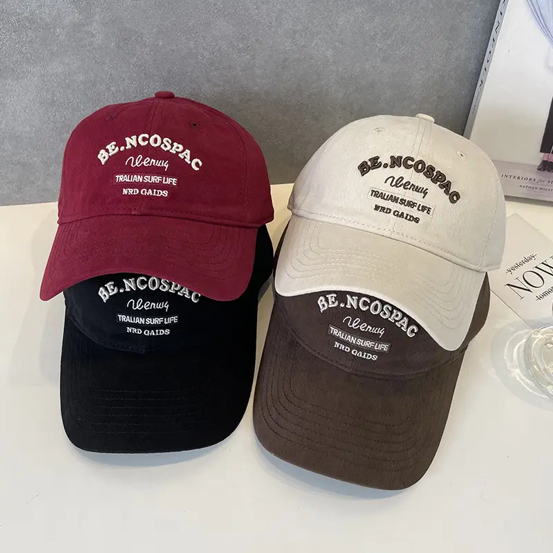 Korean Style Letter Embroidered Baseball Cap for Men Women — feature 5