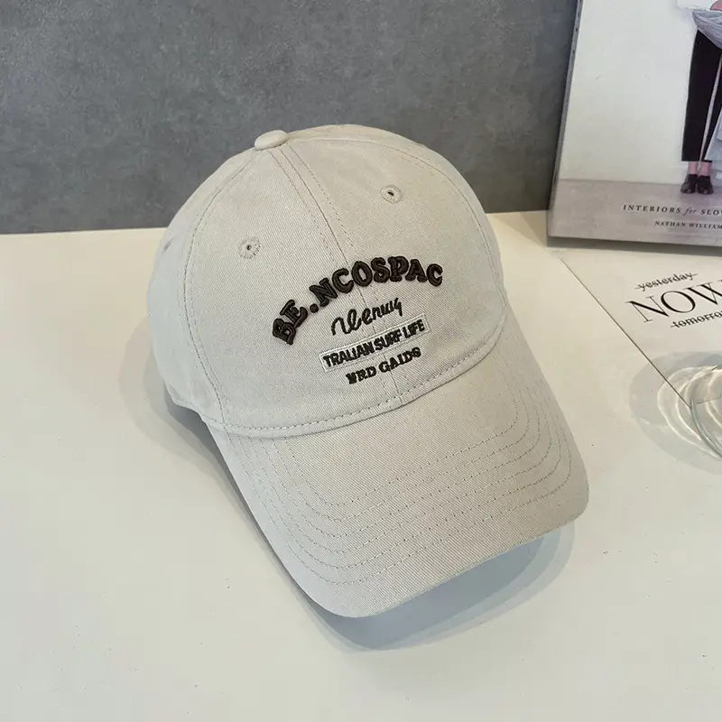Korean Style Letter Embroidered Baseball Cap for Men Women - Image 2
