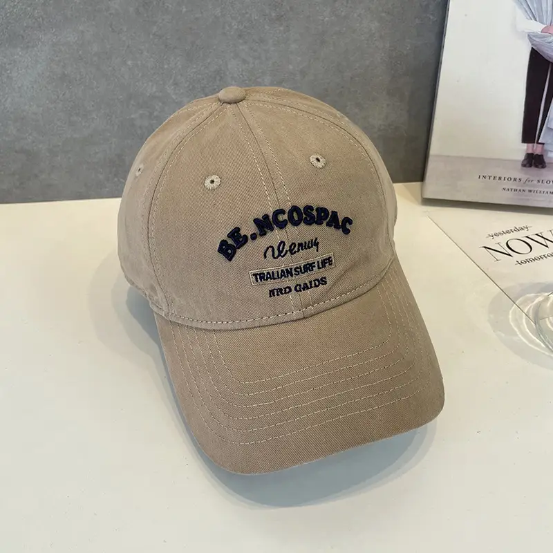 Korean Style Letter Embroidered Baseball Cap for Men Women - Image 3