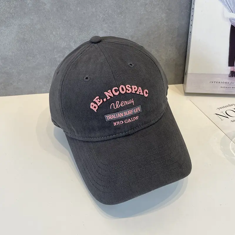 Korean Style Letter Embroidered Baseball Cap for Men Women - Image 4
