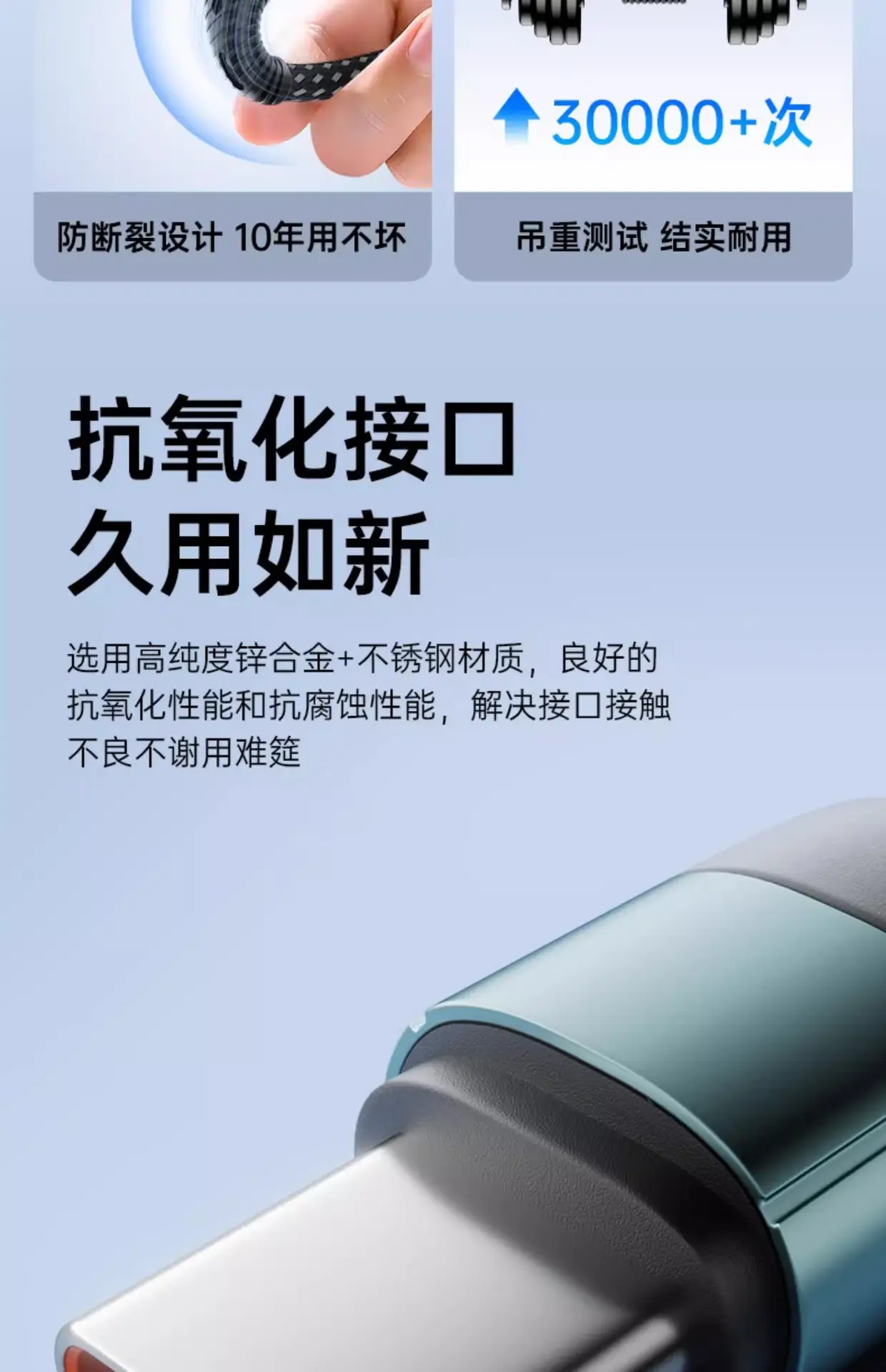 120W Braided Three-In-One Charging Cable for Apple & Huawei — feature 18