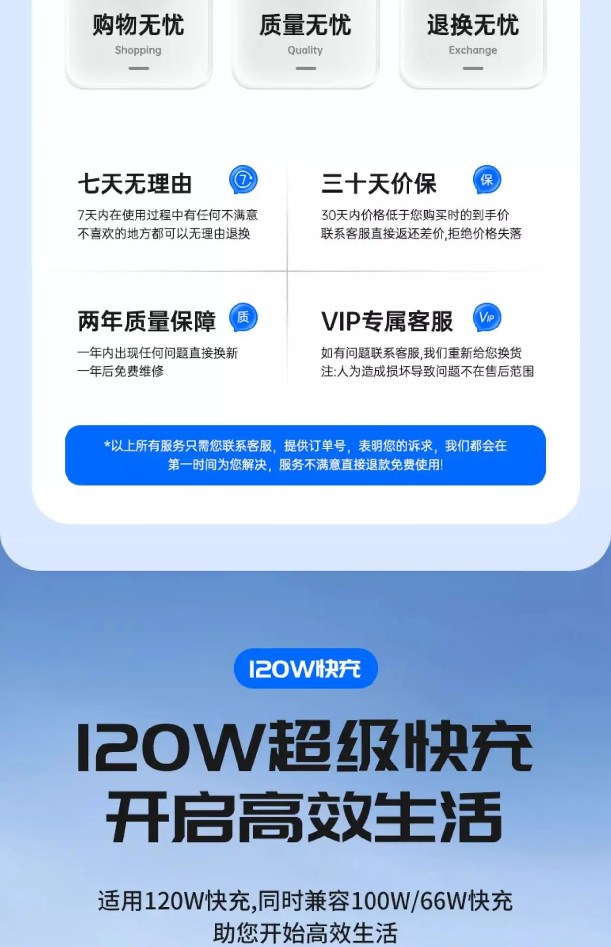 120W Braided Three-In-One Charging Cable for Apple & Huawei — feature 4