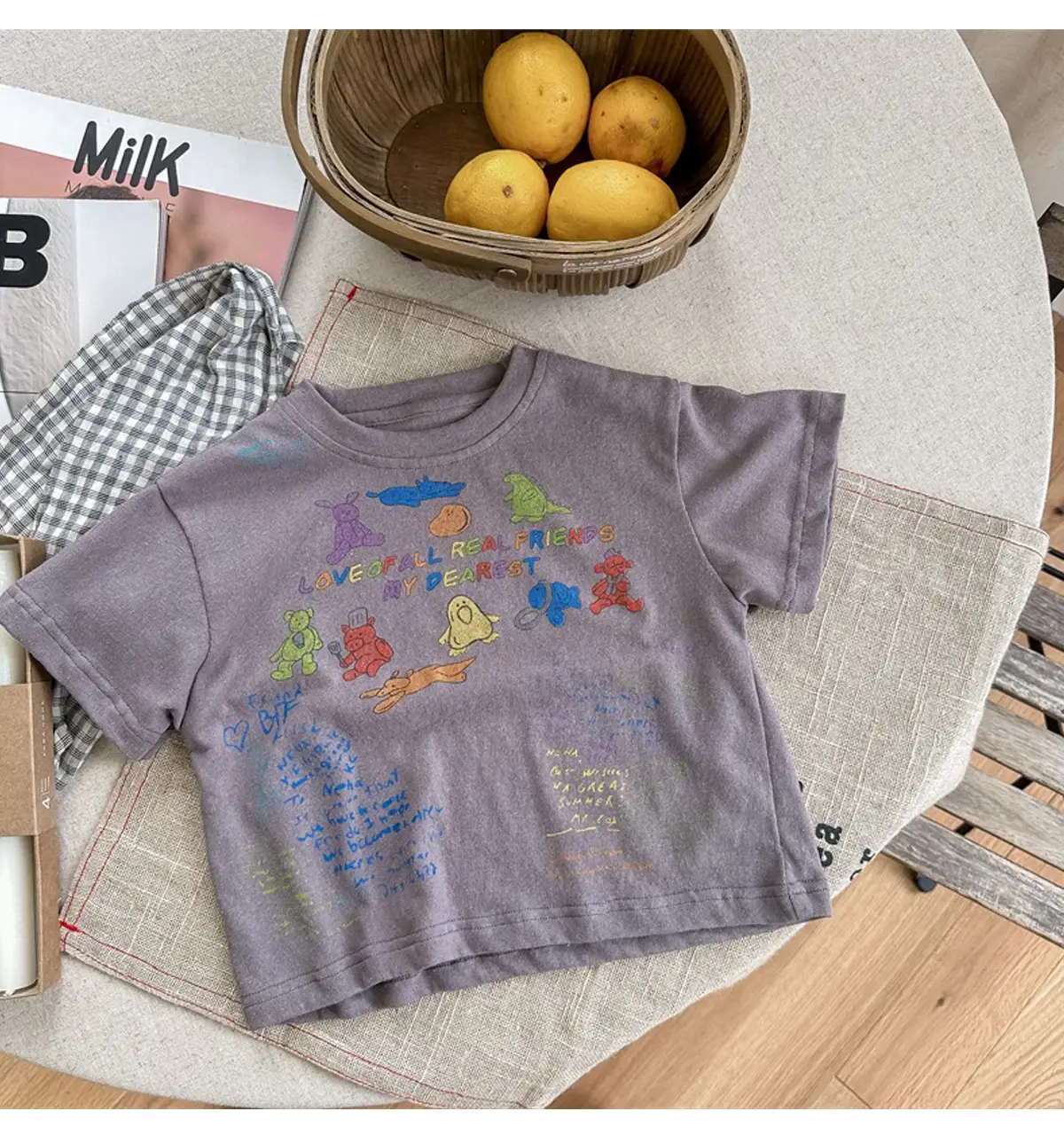 Girls Printed Short Sleeve T-Shirt 2026 Summer Korean Style — feature 10