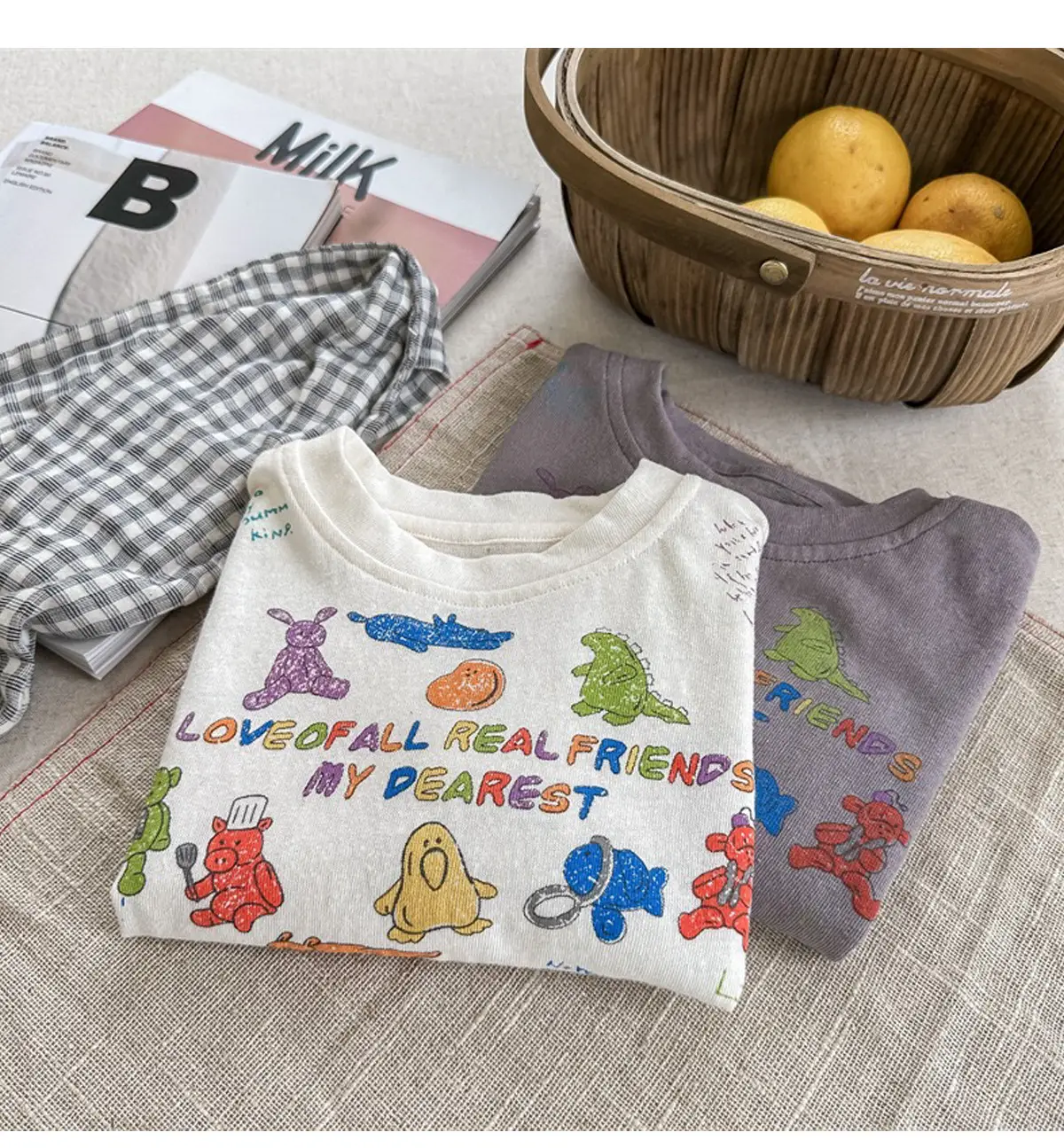 Girls Printed Short Sleeve T-Shirt 2026 Summer Korean Style — feature 6