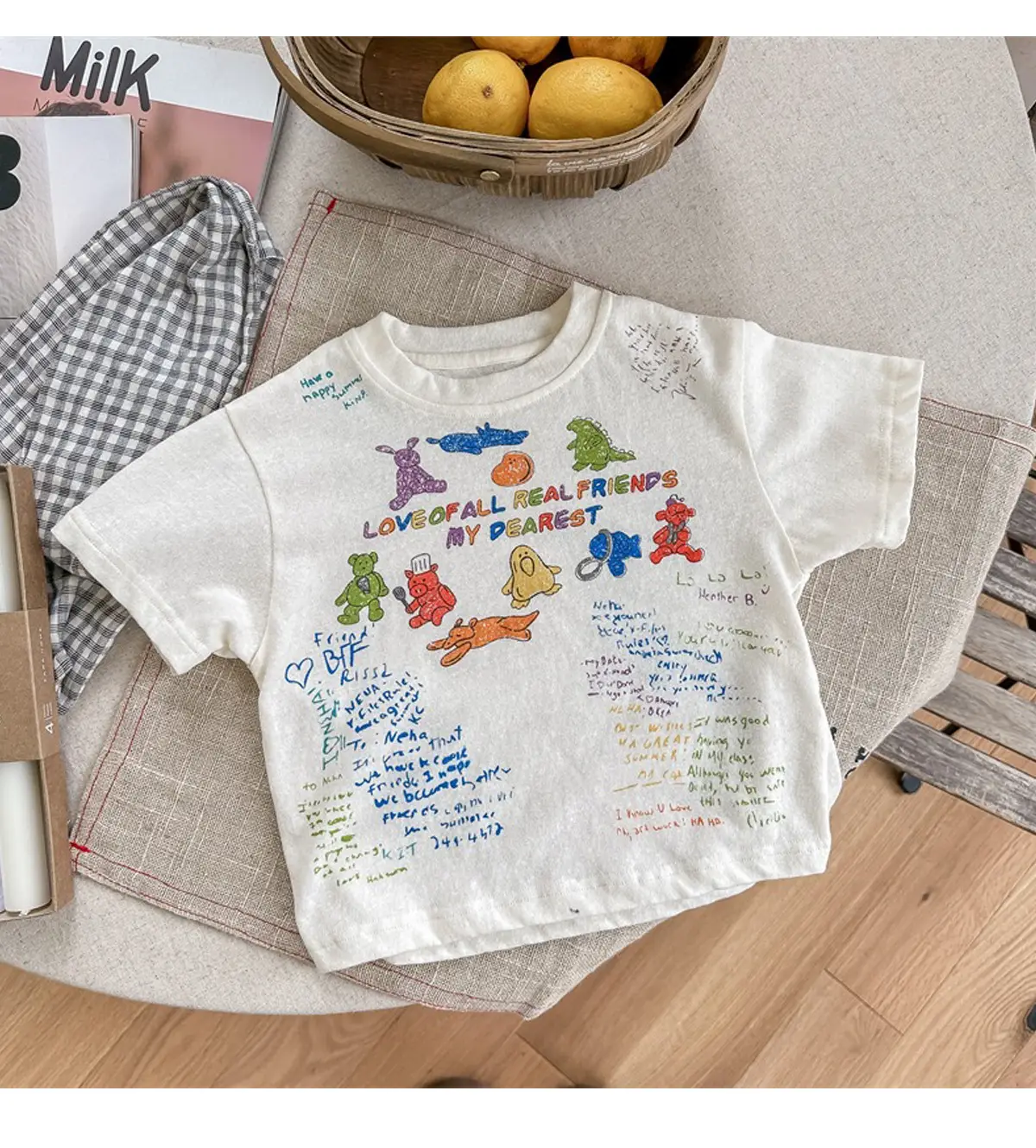 Girls Printed Short Sleeve T-Shirt 2026 Summer Korean Style — feature 9