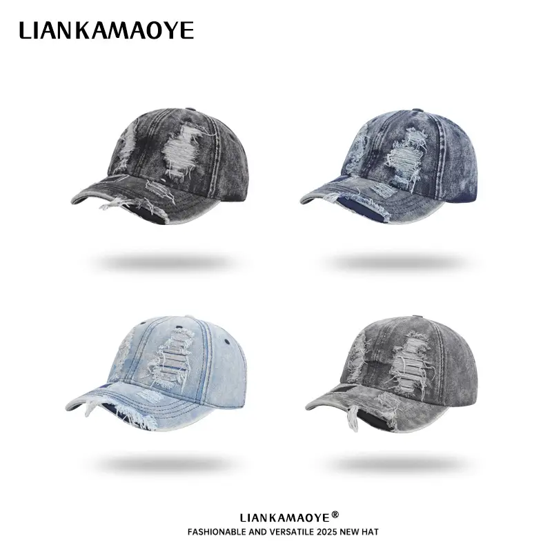 Washed Denim Ripped Cap for Women 2025 - Image 5