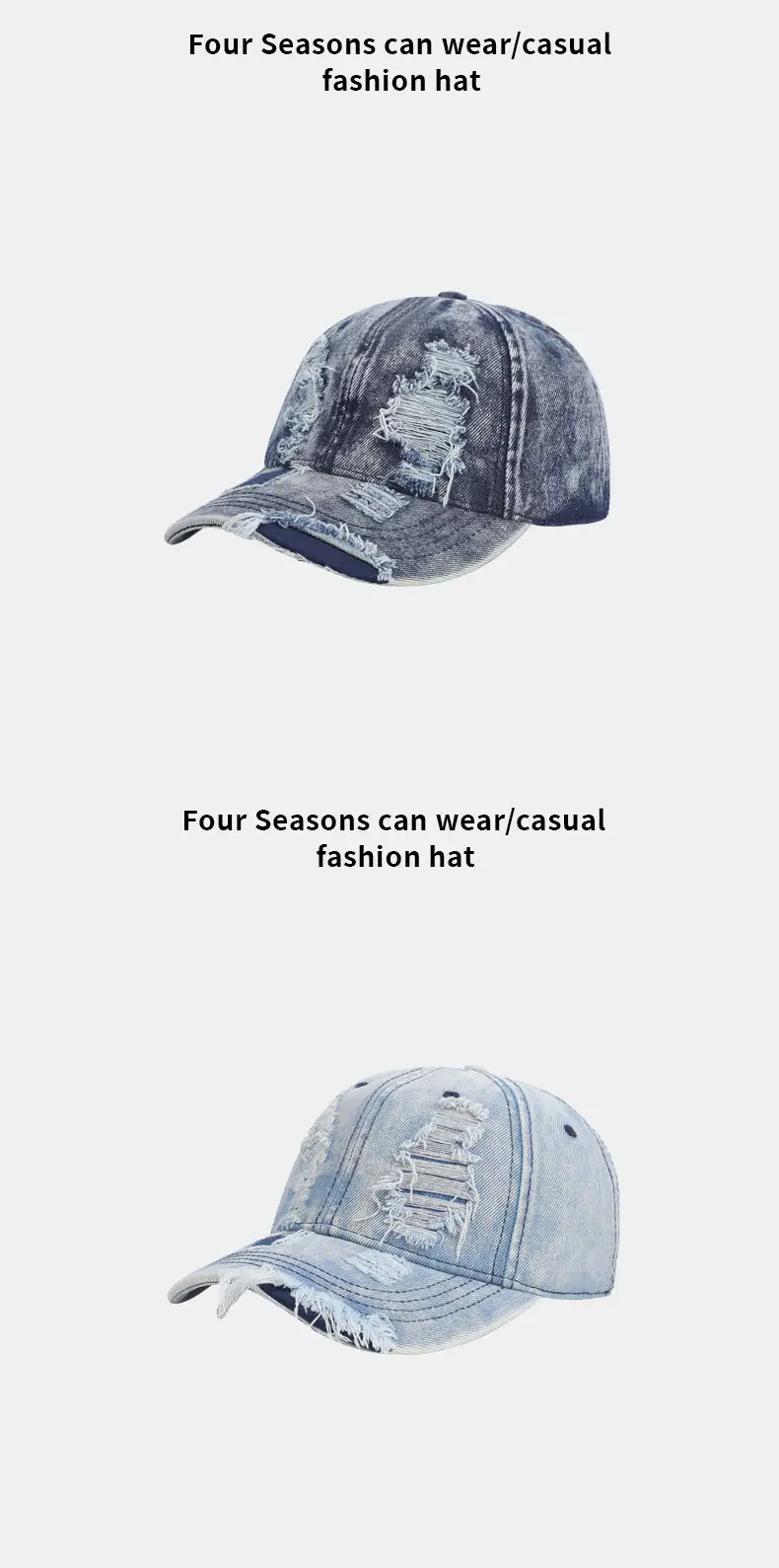 Washed Denim Ripped Cap for Women 2025 — feature 10