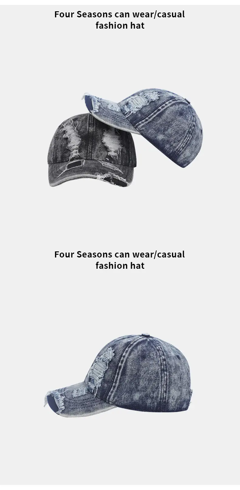 Washed Denim Ripped Cap for Women 2025 — feature 11