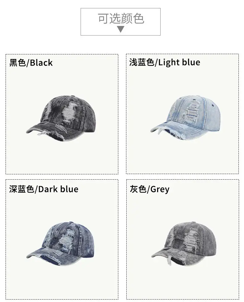 Washed Denim Ripped Cap for Women 2025 — feature 8