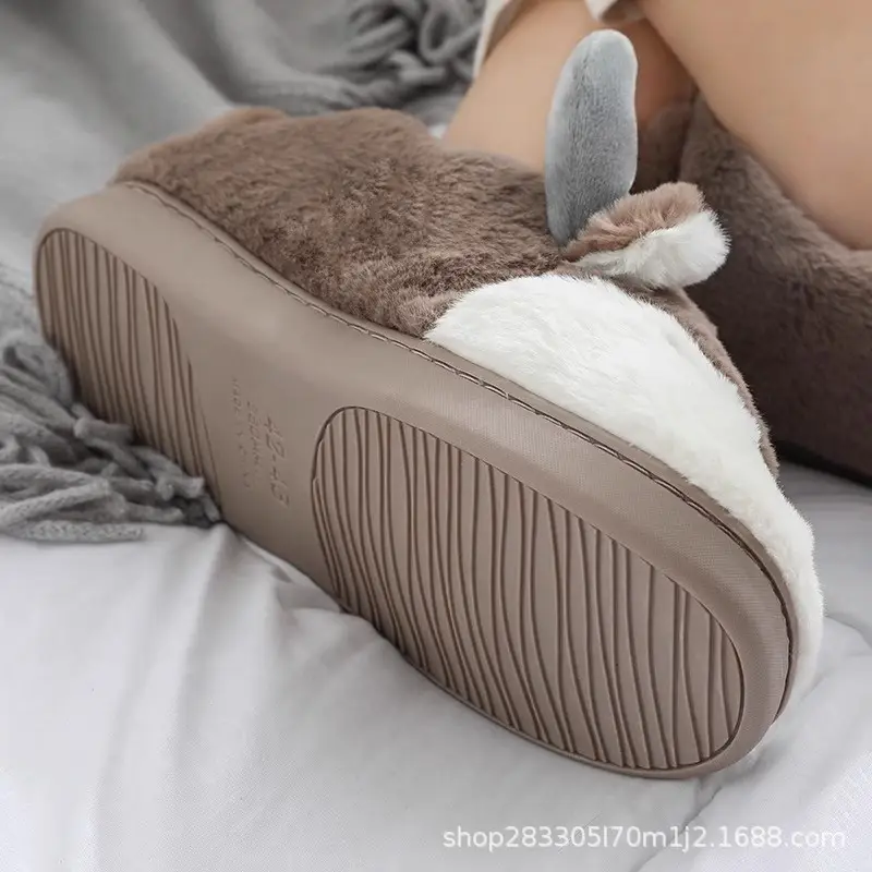 Clearance Autumn and Winter Deer Cotton Slippers for Women, Winter Indoor Couple Slippers, Postpartum Home Slippers for Men and Women