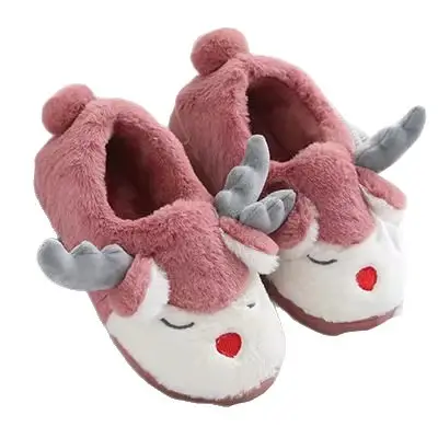 Clearance Autumn and Winter Deer Cotton Slippers for Women, Winter Indoor Couple Slippers, Postpartum Home Slippers for Men and Women