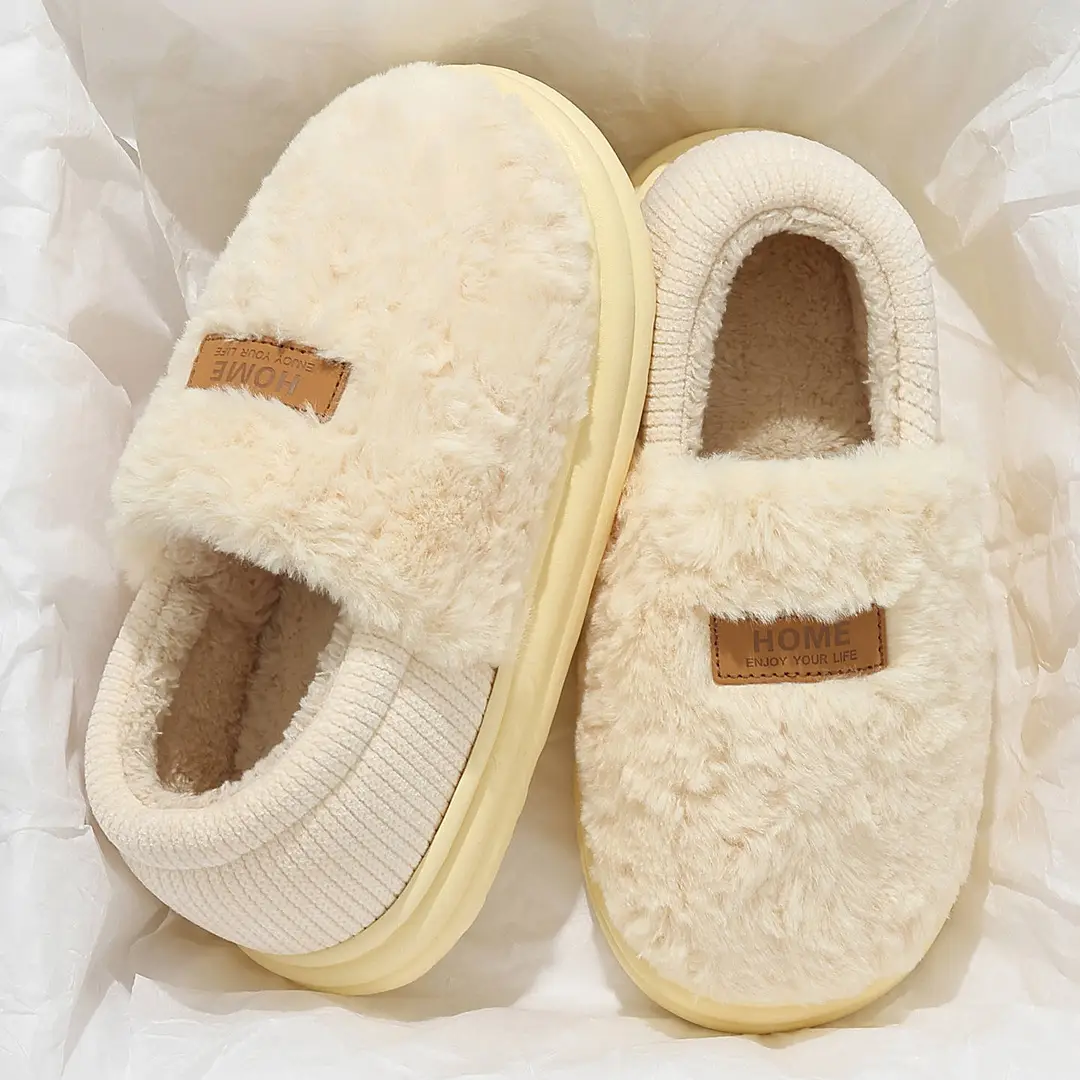 Duoduo Velvet Cotton Slippers for Women Winter Bag Heel 2025 New Indoor Home Thick-Soled Non-Slip Plush Cotton Shoes for Women - Image 8