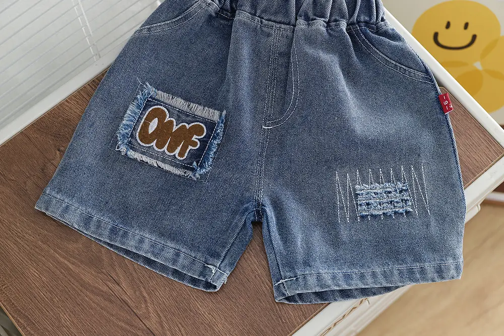 Boys 2-Piece Summer T-Shirt & Shorts Set Denim Shorts — feature 18
