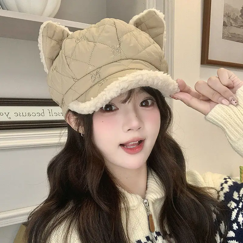 Women's Winter Ear Cap with Warm Fur Trim - Image 5
