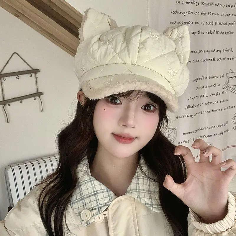 Women's Winter Ear Cap with Warm Fur Trim - Image 6