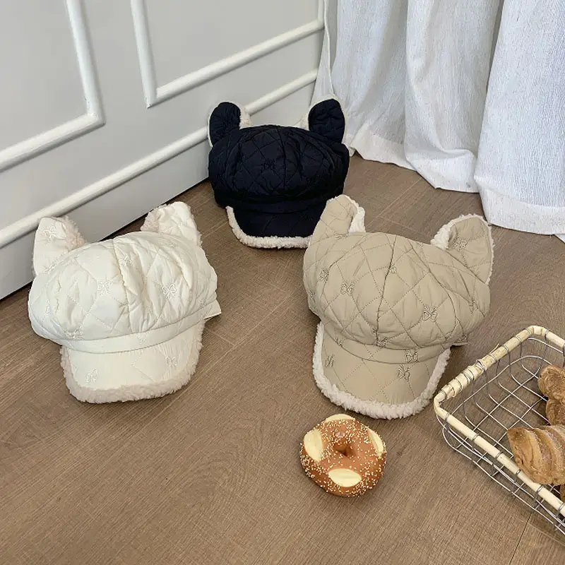 Women's Winter Ear Cap with Warm Fur Trim - Image 8