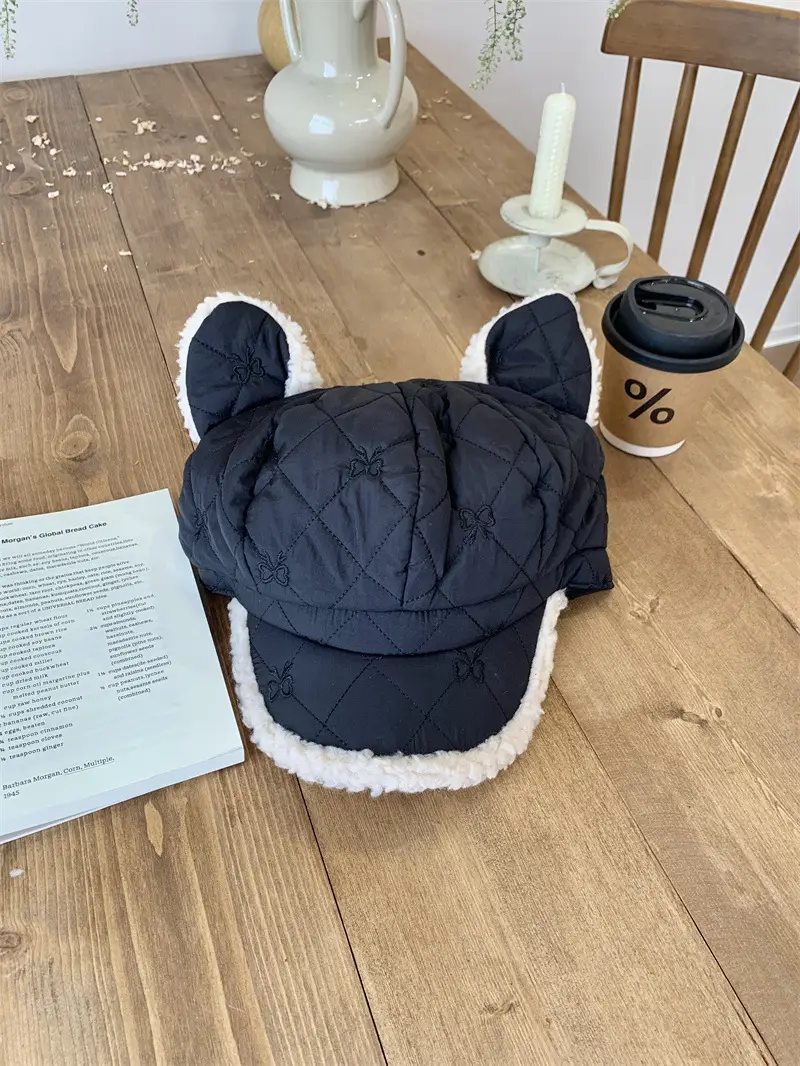 Women's Winter Ear Cap with Warm Fur Trim — feature 11