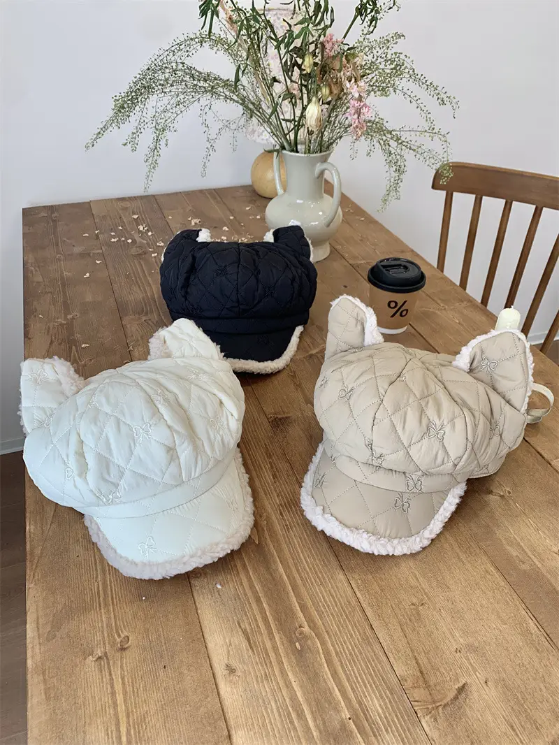 Women's Winter Ear Cap with Warm Fur Trim — feature 8