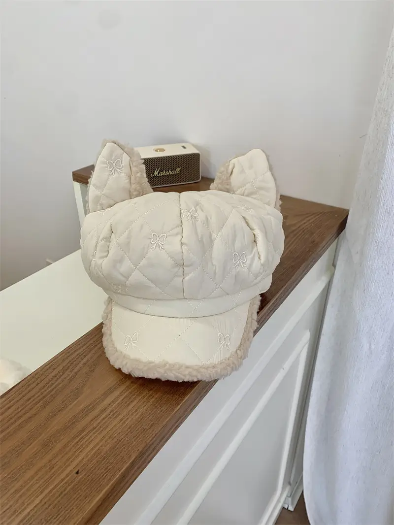 Women's Winter Ear Cap with Warm Fur Trim — feature 9