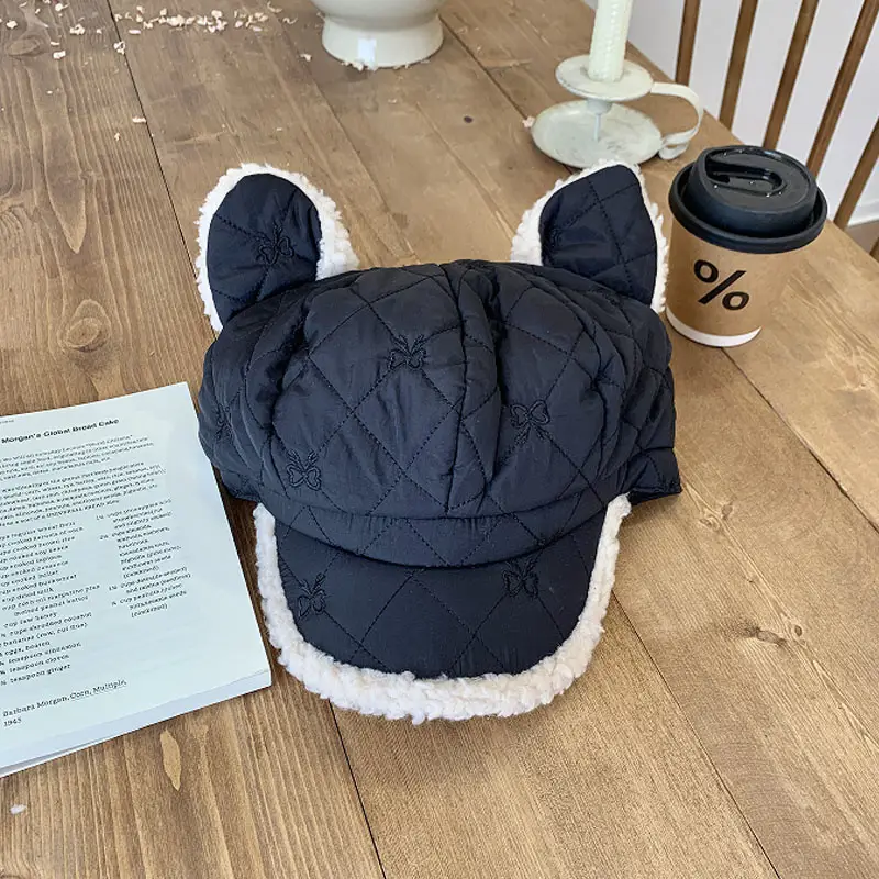 Women's Winter Ear Cap with Warm Fur Trim - Image 3