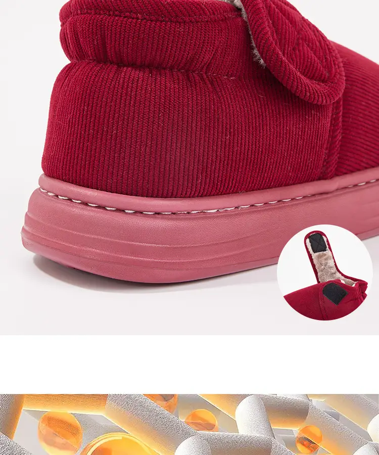 Elderly Women's Winter New All-Inclusive Cotton Shoes, Non-Slip, Thickeneded and Velvet, Middle-Aged Mothers' Warm Handmade Cotton Slippers — feature 14