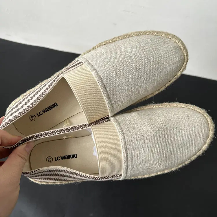 2025 Autumn Round Toe Cloth Shoes Fashion Versatile Slip-On Striped Men's Espadrilles Wholesale for Foreign Trade — feature 4