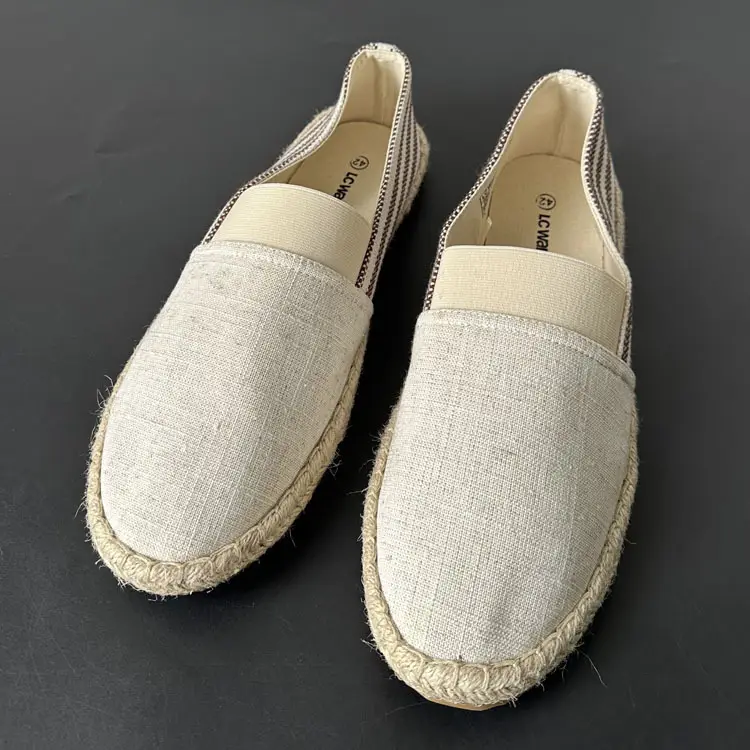 2025 Autumn Round Toe Cloth Shoes Fashion Versatile Slip-On Striped Men's Espadrilles Wholesale for Foreign Trade — feature 9