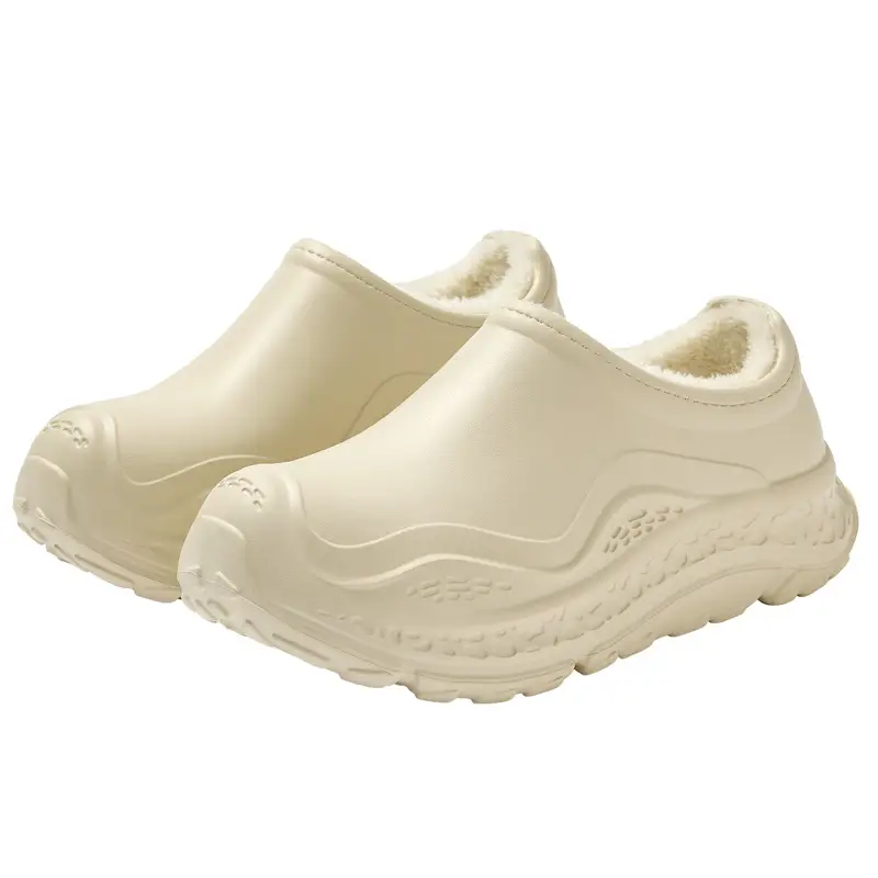 Waterproof Bag Heel Cotton Slippers for Men, Velvet Warm Slippers for Autumn and Winter Outer Wear, Thick-Soled Non-Slip Wear-Resistant Cotton Shoes for Women, Wholesale - Image 8