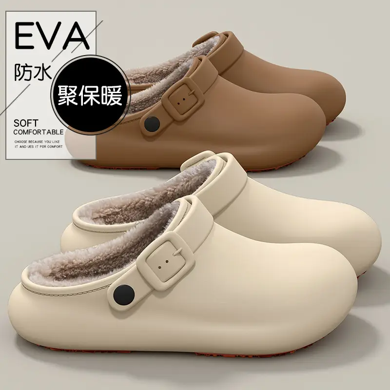 Women Winter Birkenstock Slippers Black Fleece Warm Waterproof - Image 5