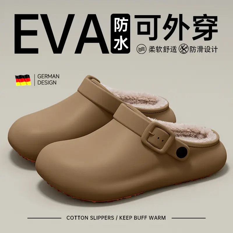 Women Winter Birkenstock Slippers Black Fleece Warm Waterproof - Image 7