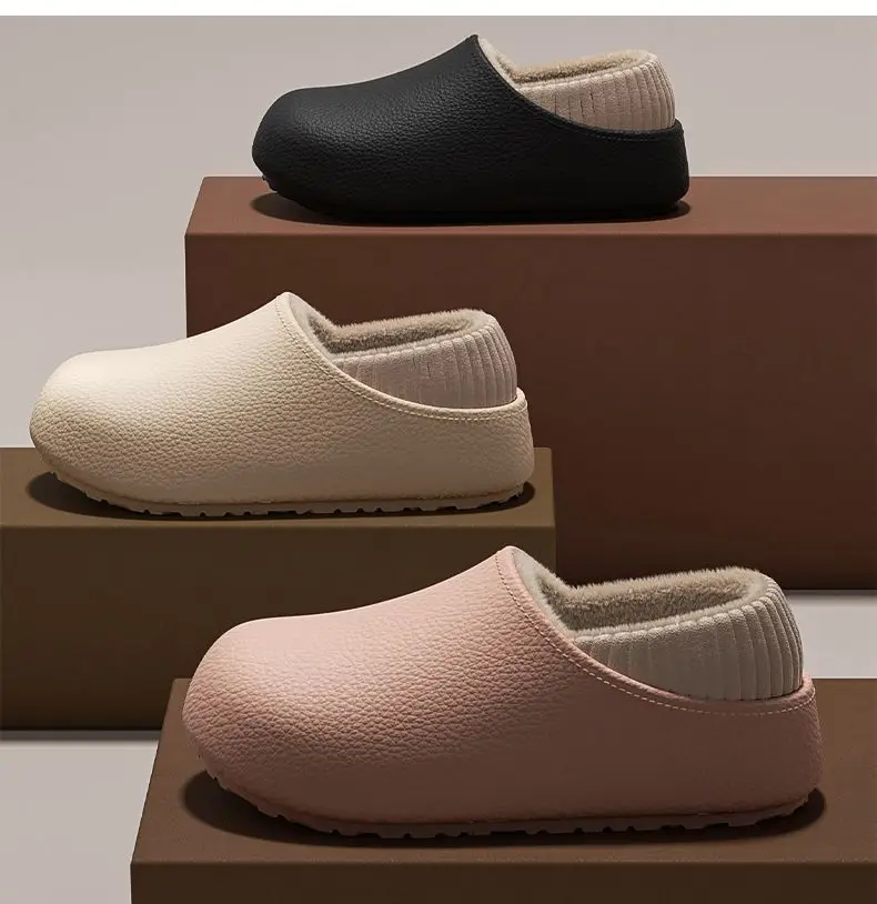 Women Waterproof Fleece Lined Pink Slippers — feature 11