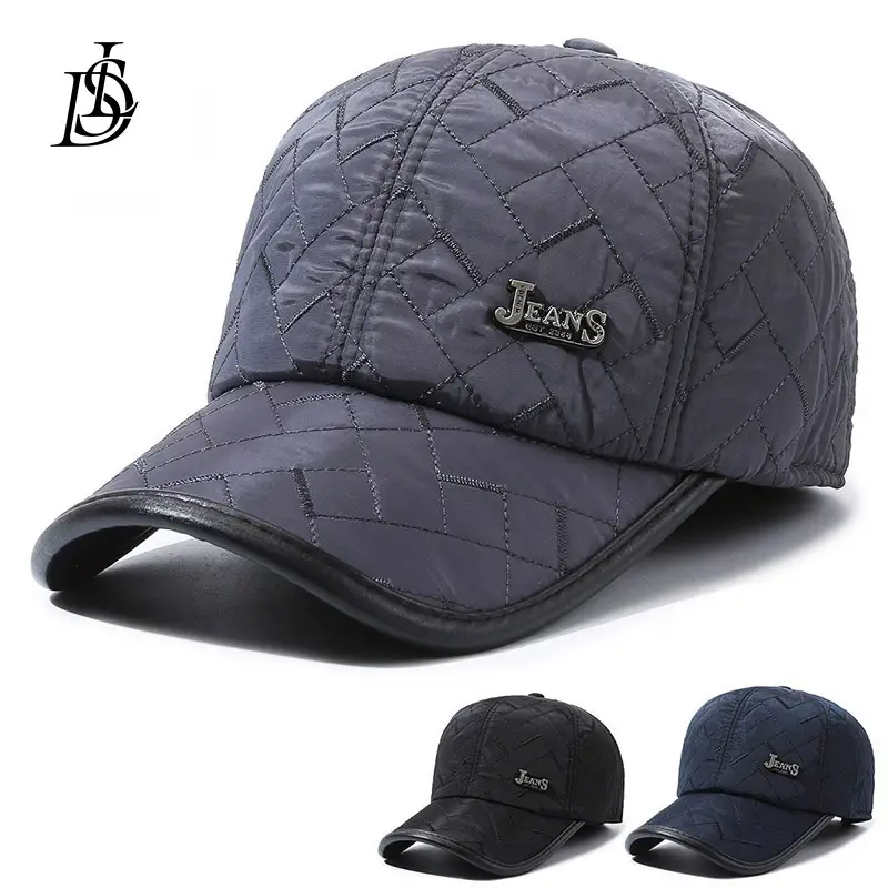 Winter Quilted Baseball Caps for Men Grandpa - Image 4