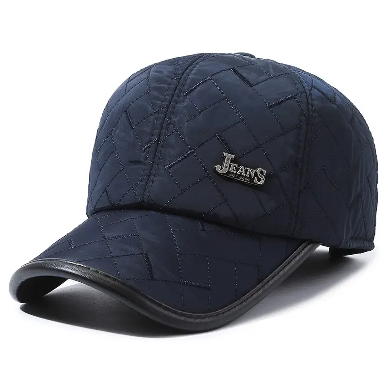 Winter Quilted Baseball Caps for Men Grandpa - Image 2