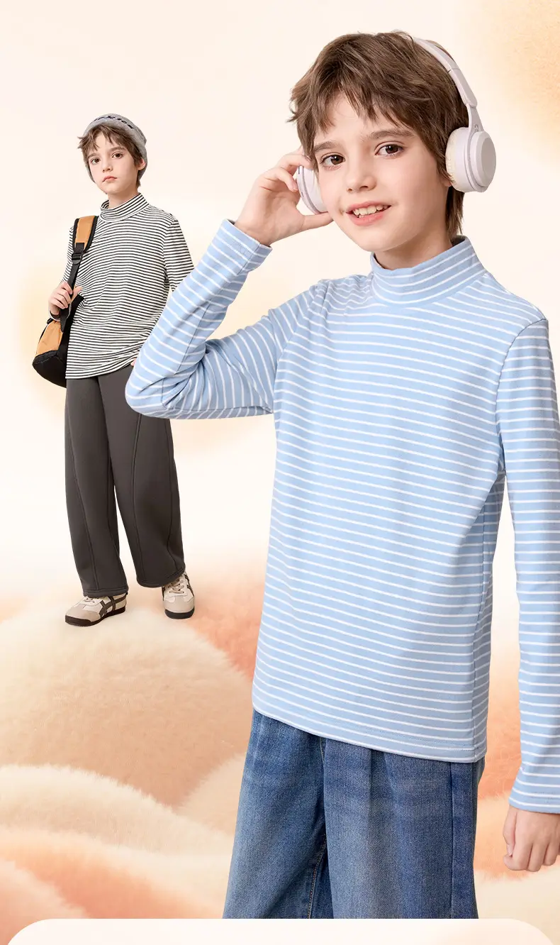 Girls Long Sleeve Thermal Shirt for Boys 2025 Winter — feature 2