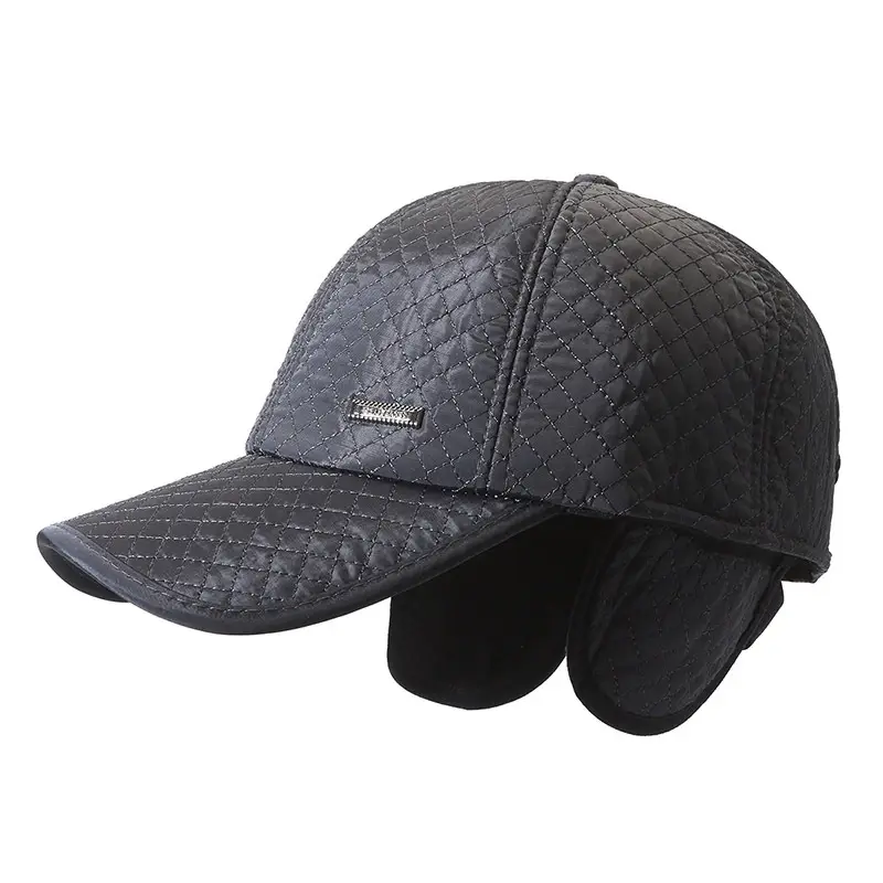 Men's Winter Fleece Baseball Cap Grey - Image 5